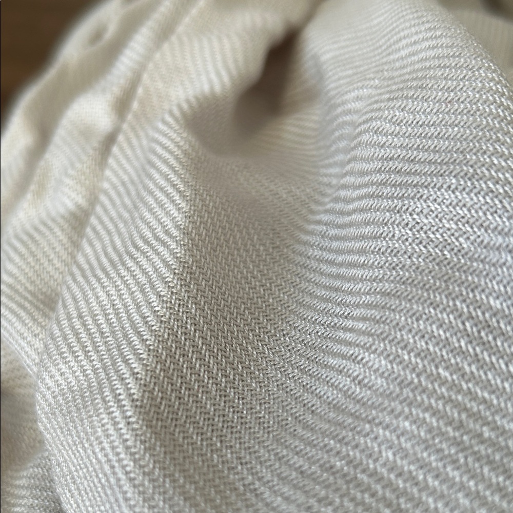 Women’s Silvery Gray Fringe Scarf - Picture 2 of 3